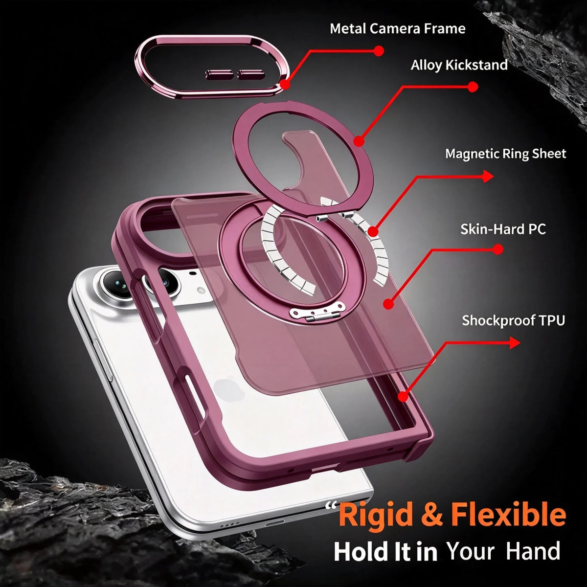 Matte MagSafe Stand Case for iPhone Duo