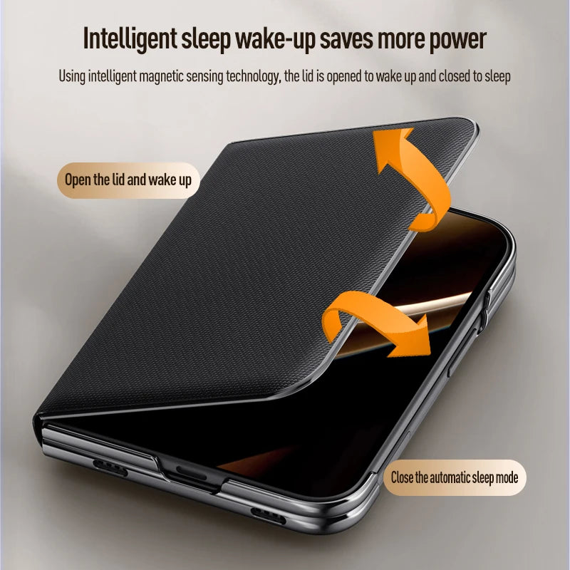 Leather Flip Case with Lens Holder for iPhone Duo