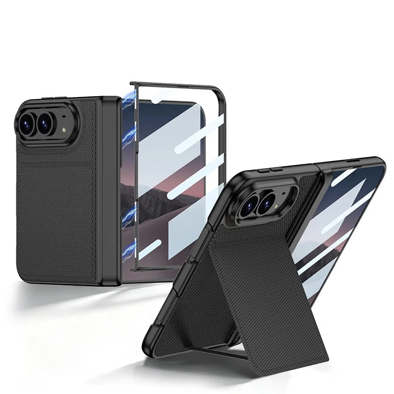 Woven MagSafe Case with Tempered Glass for iPhone Duo