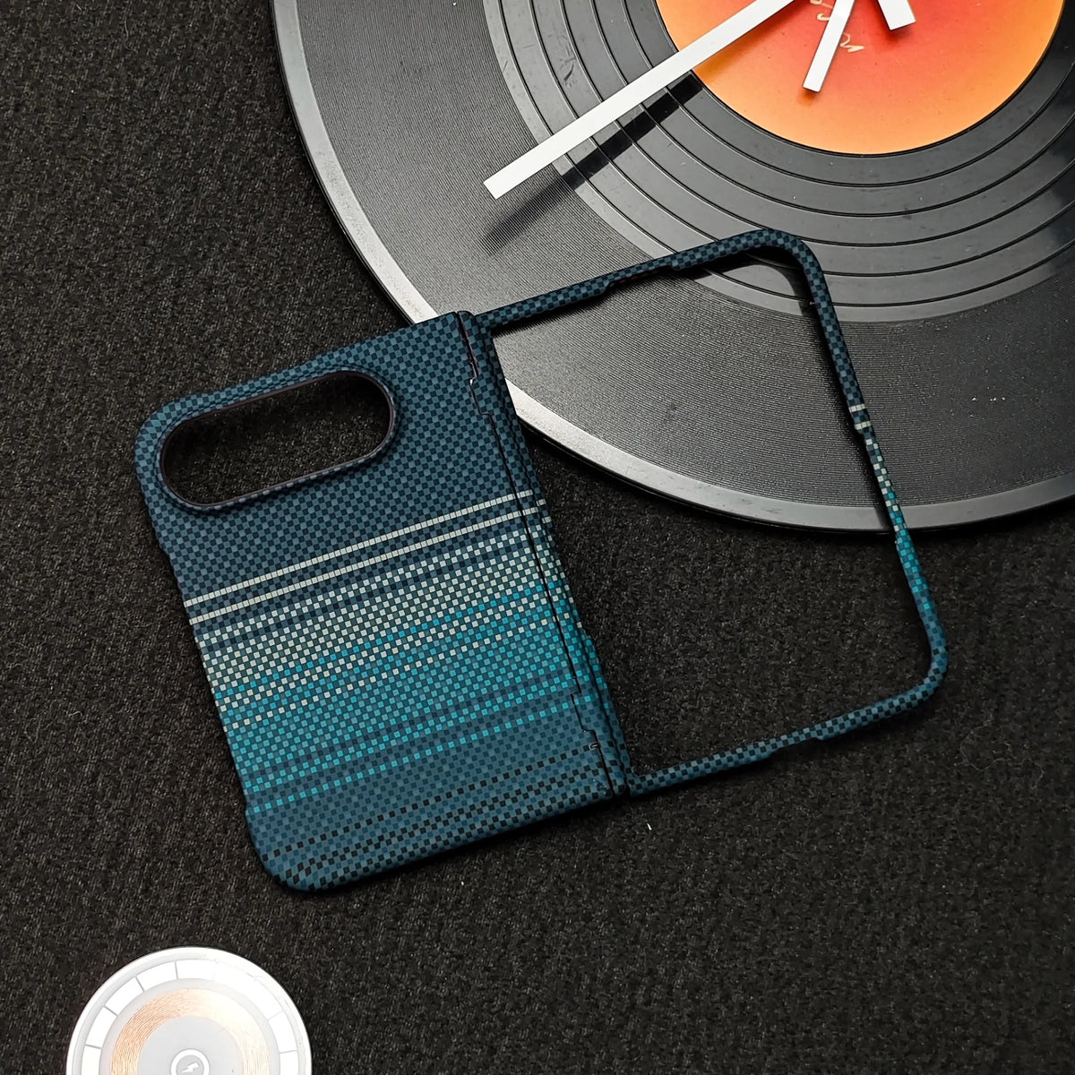 Slim Carbon-Texture MagSafe Case for iPhone Duo
