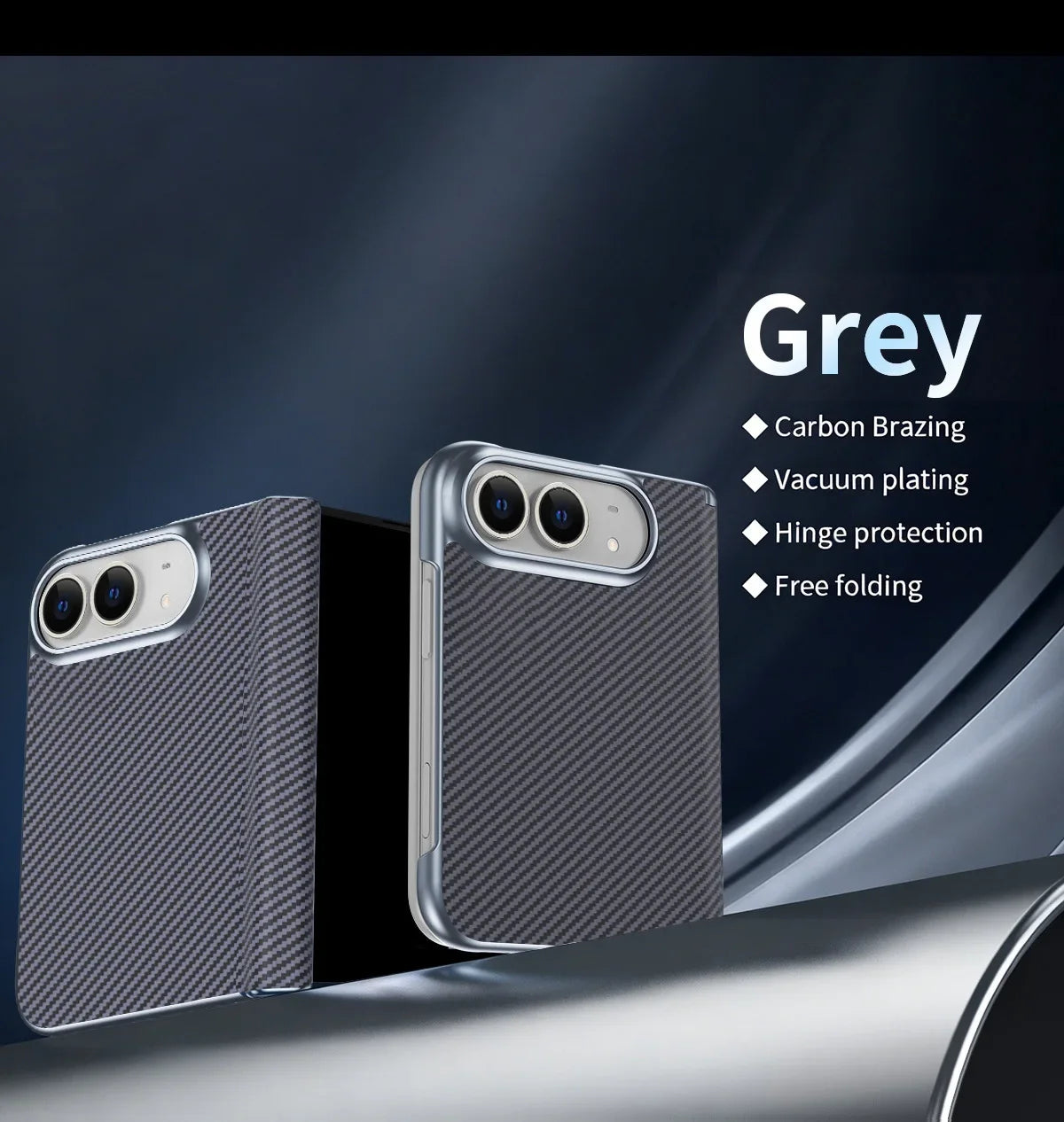 Carbon Case with Front Film for iPhone Duo