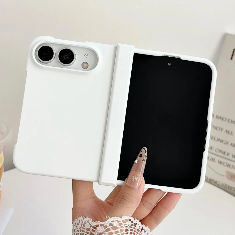 For iPhone Duo Phone Case Matte Solid Color Matte Folding Hinge Protection Shockproof Hard PC Bumper Back Cover For iPhone Duo