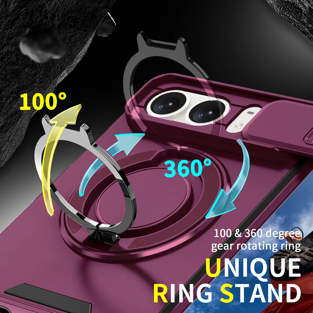 Fashion Solid Color Stand Matte Fold Magnetic Phone Case For iPhone Duo 18 Lens Protect Hard Shockproof Cover
