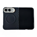 Case For Apple iPhone Duo For Foldable iPhone Duo For Magsafe With  Magnetic Ring Ripples Stand Luxury Silicone Ripples Cover