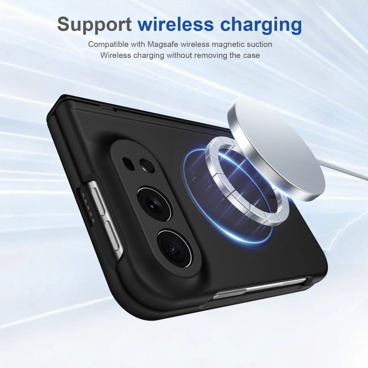 Frosted MagSafe Case with Screen Guard for iPhone Duo
