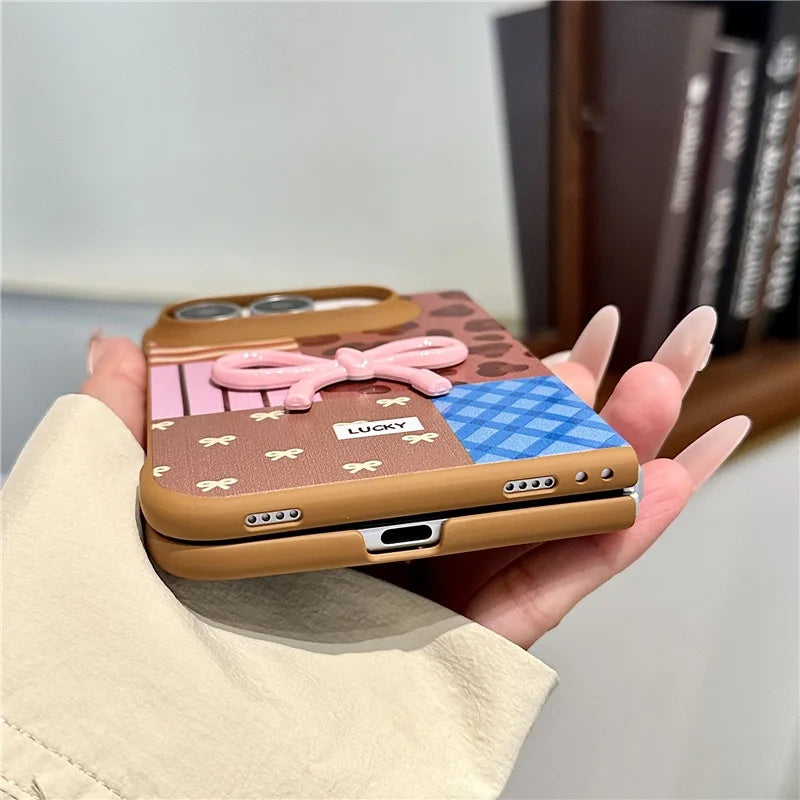 Plaid Bow Accent Case for iPhone Duo