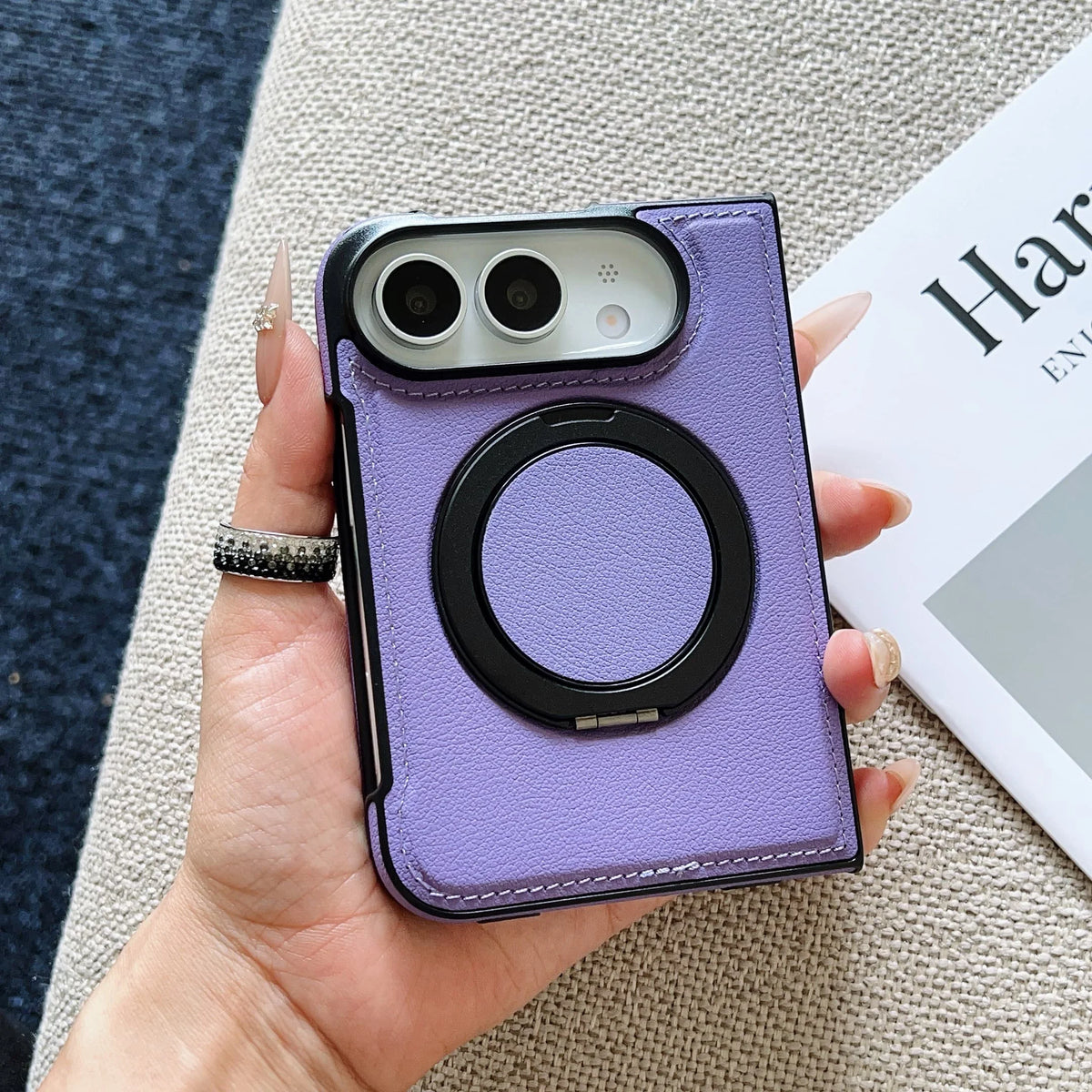 Rotating MagSafe Leather Case for iPhone Duo
