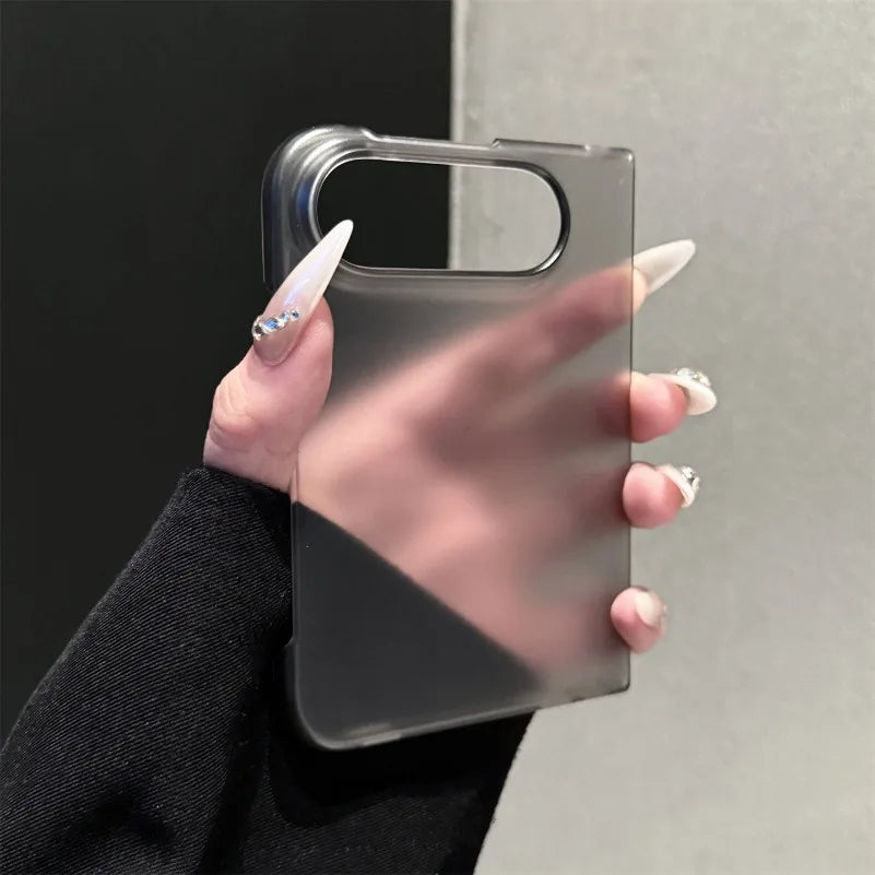 For iPhone Duo Case Luxury Men Women Ultra Thin Slim Matte PP Cover for iPhone Duo 18 Fold Transparent Shockproof Cases