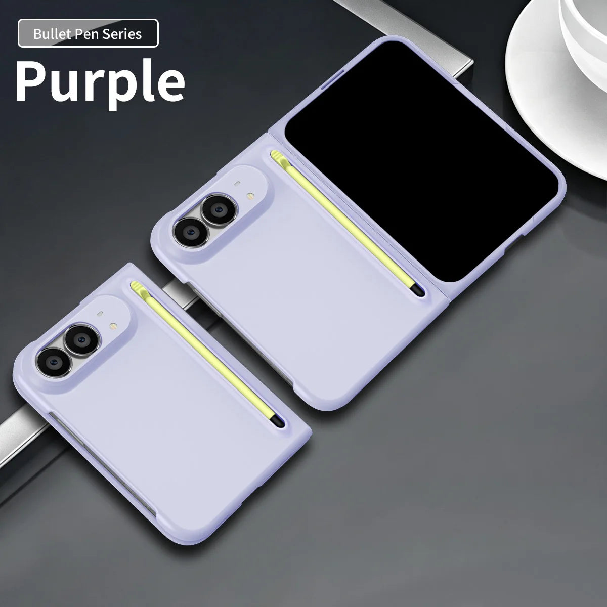 Suitable for iphone Duo with Stylus and Built-in Pen Slot, Smooth and Delicate Feel, Full Protection, Simple Solid Color Design,