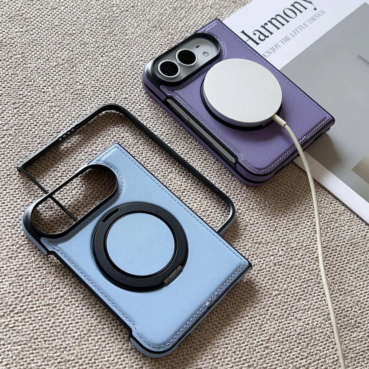 Rotating MagSafe Leather Case for iPhone Duo