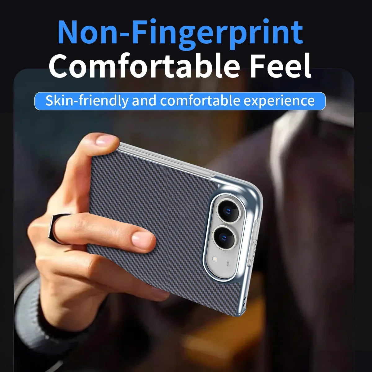 Carbon Case with Front Film for iPhone Duo