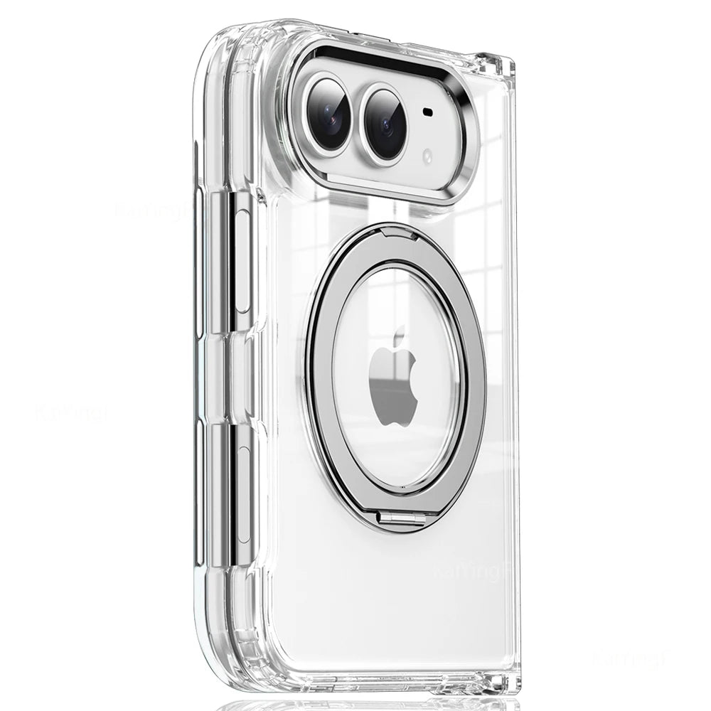 Clear MagSafe Case with Rotating Holder for iPhone Duo