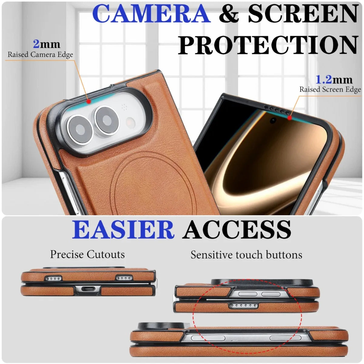 Business Leather MagSafe Case for iPhone Duo